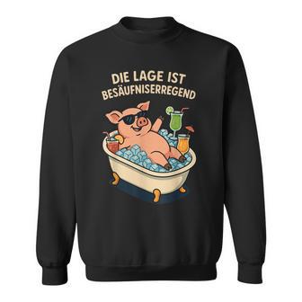 Lustige Party Gadgets Lage Ist Besäufniserregendchwein Sweatshirt - Seseable