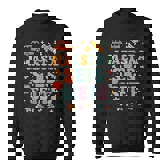 Maestra SEIS Siete Spanish Teacher School Classroom Kids 67 Sweatshirt Unisex | Mazezy