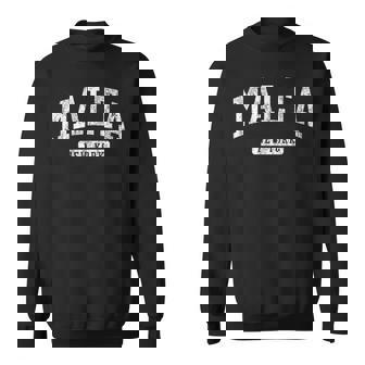 Malta NY J03 Vintage Athletic Sports Sweatshirt Unisex | Mazezy