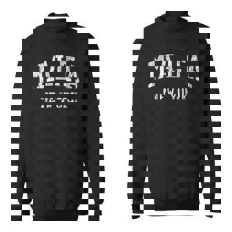 Malta NY J05 Vintage Athletic Sports Sweatshirt Unisex | Mazezy