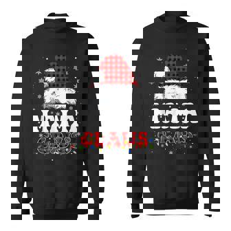 Mama Claus Christmas Lights Pajama Family Matching Sweatshirt Unisex | Mazezy