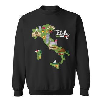 Mapa Deiaje Italia Bandera Italia Prideouveniracaciones Camisa de entrenamiento - Regaloses