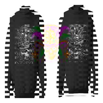 Mardi Gras Costume Sugar Skull Carnival Halloween Witch Men Sweatshirt | Mazezy