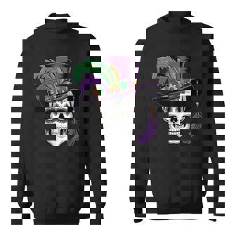 Mardi Gras Sugar Skull Costume Party New Orleans Trip Sweatshirt Unisex | Mazezy