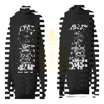 Mardi Gras Sugar Skull Skeleton Six Seven Bruh Meme Slang Sweatshirt Unisex | Mazezy