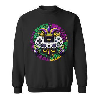 Mardi Gras おもしろ絞り染め ゲーマー 男の子服 メンズゲーム スウェットシャツ - Kawaiitshirt