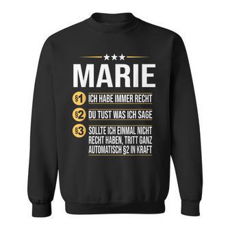 Marieorname Geschenk-Idee Geburtstag Namensgeschenk Sweatshirt - Geschenkecke
