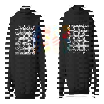 Maryland Brushstroke Crab Sailboat Flag Oysters Anchor Retro Sweatshirt Unisex | Mazezy