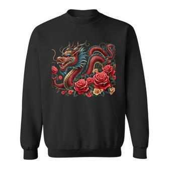 Masque D'anime Japonais Kitsune Dragon Chinois Avec Rose Sweater e - Cadeauxyz