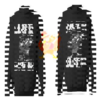 Master Baster Vintage Cool Dabbing Turkey Thanksgiving Men Sweatshirt - Monsterry