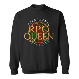 Melanated And HBCU Educated RPG Role-Playing Game Queens Sweatshirt Unisex | Mazezy