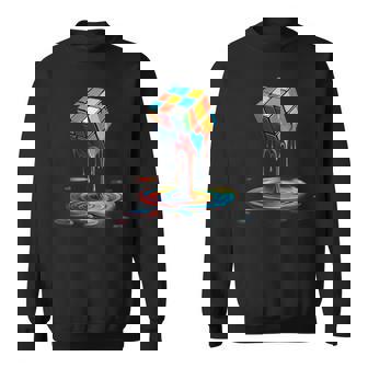 Melting Cube Speed Cubing Vintage Puzzle Youth & Math Lovers Sweatshirt | Seseable FR
