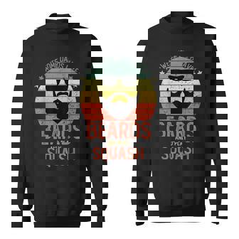 Men Awesome Dads Have Beards And Play Squash Sweatshirt Unisex | Mazezy