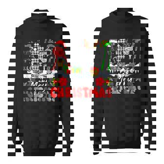 Merry Christmas Leopard Colorful Bartender Tools Santa Elf Sweatshirt | Seseable CA