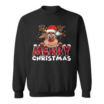 Merry Christmas Rentier Herren Damen Familie Matching Rentier Sweatshirt - Geschenkecke