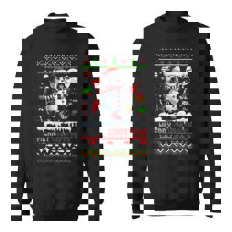 Merry Christmas Sweater Santa Snowman Ice Skating Sweatshirt Unisex | Mazezy