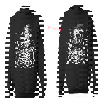 Merry Christmas Xmas Skull Skeleton Matching Pajamas Sweatshirt - Thegiftio