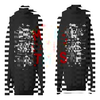 Merry Christmas Xmas Yarn Crochet Knitting Quilter Sewing Sweatshirt | Seseable CA