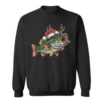 Merry Fishmas Santa Fishing Christmas Fisherman Xmas Sweatshirt - Thegiftio UK