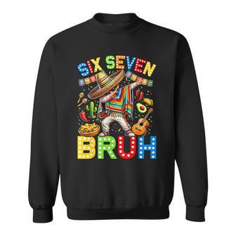 Mexican Boy Dabbing Poncho Cinco De Mayo Six Seven Bruh Boys Sweatshirt - Thegiftio UK