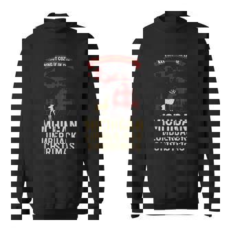 Michigan Lumberjack Xmas Shirt MI Cozy Plaid Reindeer Sweatshirt Unisex | Mazezy