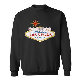 Mif Las Vegas Welcome To Fabulous Las Vegas Black Small -Adults Short Sleeve Novelty Modern Letter Print Sweatshirt - Thegiftio