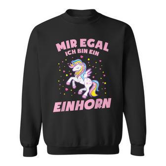 Mir Egal Ich Bin Ein Einhorn Lustigesprüche Sweatshirt - Seseable