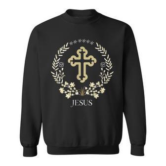 Moda Jesús Religión Flor Cruz Camisa de entrenamiento - Regaloses
