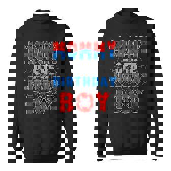 Mommy Of The Birthday Boy Family Spider Web Birthday Party Sweatshirt | Seseable UK