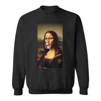 Mona Lisa チューインガム レオナルド・ダ・ヴィンチ ジョコンダ イタリアアート スウェットシャツ - Kawaiitshirt