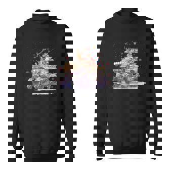 Monster Truck Santa Man Christmas Baking Family Sweatshirt | Seseable CA