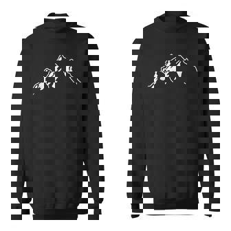 Montagne Retro Nature 3 Minimaliste Tattoo Dessin Cadeau Sweater e - Cadeauxyz