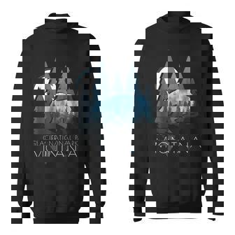 Montana Glacier National Park Bear In Trees Sweatshirt Unisex | Mazezy