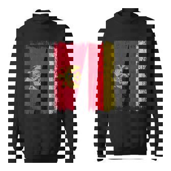 Montenegro Germany Half Flag Montenegrin German Unity Pride Sweatshirt Unisex | Mazezy