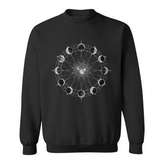 Moon Phases And Geometric For Astrology Lovers Sweatshirt | Seseable UK