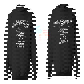 In Moose We Trust Moose Bandera De Estados Unidos Camisa de entrenamiento - Regaloses