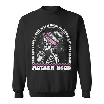 Motherhood Retro Skeleton Some Days I Rock It Vintage Sweatshirt - Thegiftio UK