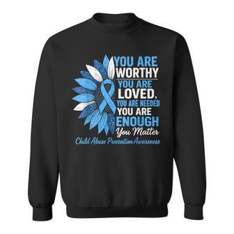 Motivational Positivity Child Abuse Prevention Awareness Sweatshirt - Monsterry