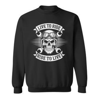 Motociclista Clásico Live To Ride Ride To Live Camisa de entrenamiento - Regaloses