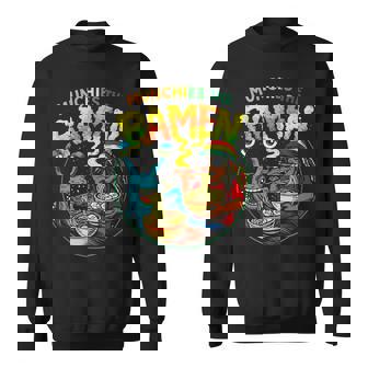 Munchies ラーメンを食べるエイリアン ドレッドヘアアート スウェットシャツ - Kawaiitshirt