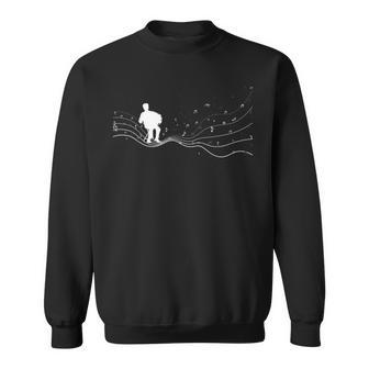 Musicien Accordéon En Notes De Musique Pour Accordéon Sweater e - Cadeauxyz