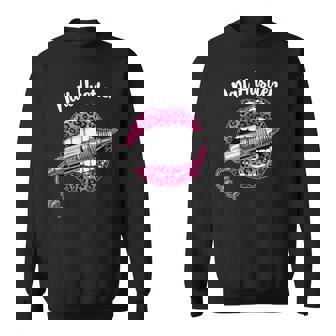 Nail Hustler Leopard Lips Manicurist Nail Technician Drill Sweatshirt Unisex | Mazezy