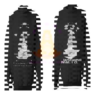 Namaste We Chill Capybara Yoga Meditation Sweatshirt Unisex | Mazezy