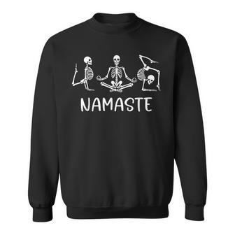 Namaste Yoga Pose Esqueleto Alineado Meditación Amante Yoga Camisa de entrenamiento - Regaloses