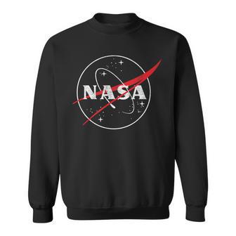 Nasa Logo Retro Distressed Space Exploration Science Stem Sweatshirt - Monsterry