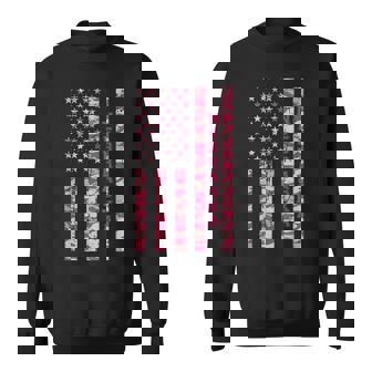 Nebraska Cornhusker State Midwestern Pink Camo USA Flag Sweatshirt Unisex | Mazezy