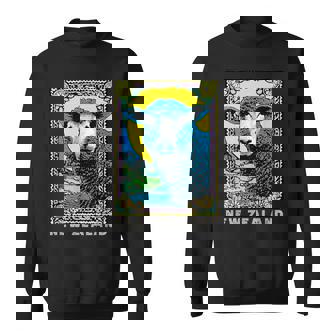 New Zealand Travel 70s Vintage Psychedelic Sheep Souvenir Sweatshirt Unisex | Mazezy