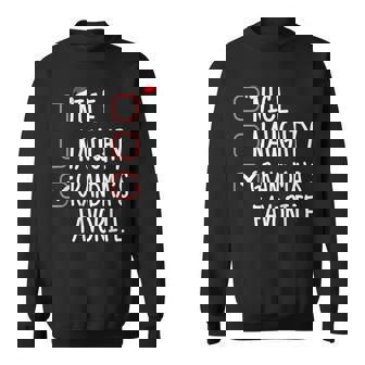 Nice Naughty Grandma's Favorite Christmas List Santa Claus Sweatshirt | Seseable CA