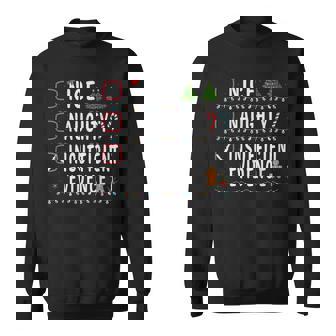 Nice Naughty Insufficient Evidence Christmas Pajamas Sweatshirt | Seseable FR