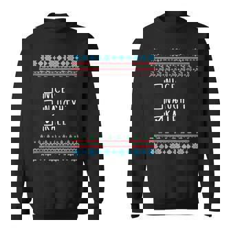 Nice Naughty Kale Christmas Ugly Sweater Style Tank Top Sweatshirt Unisex | Mazezy